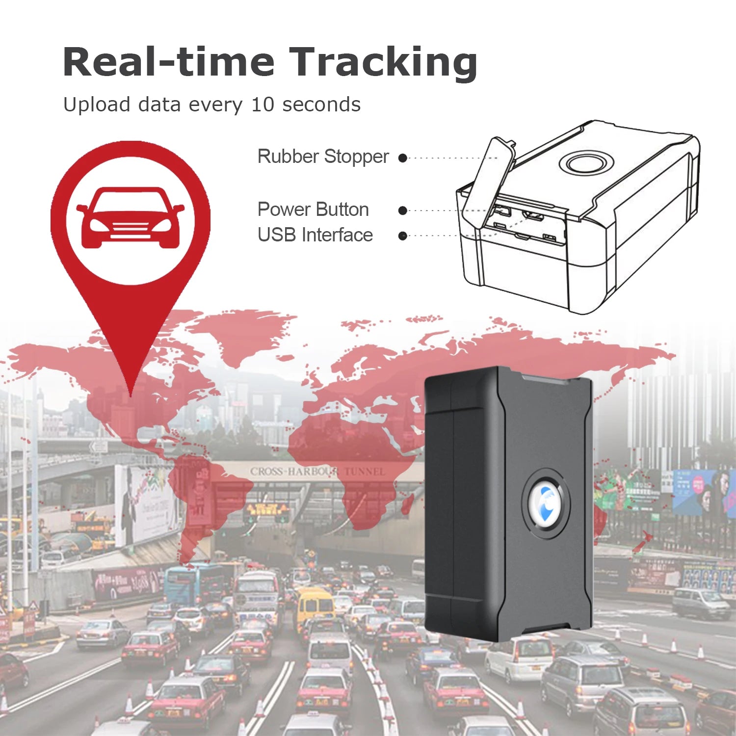 4G GPS Tracker – Real-Time Car Locator, Route Playback, Over-Speed Alarm (Subscription Required)
