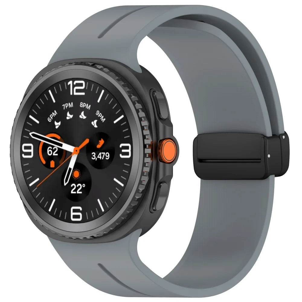 Samsung Galaxy Watch 8 Magnetic Silicone Sport Band (40–44mm, Classic 46mm)