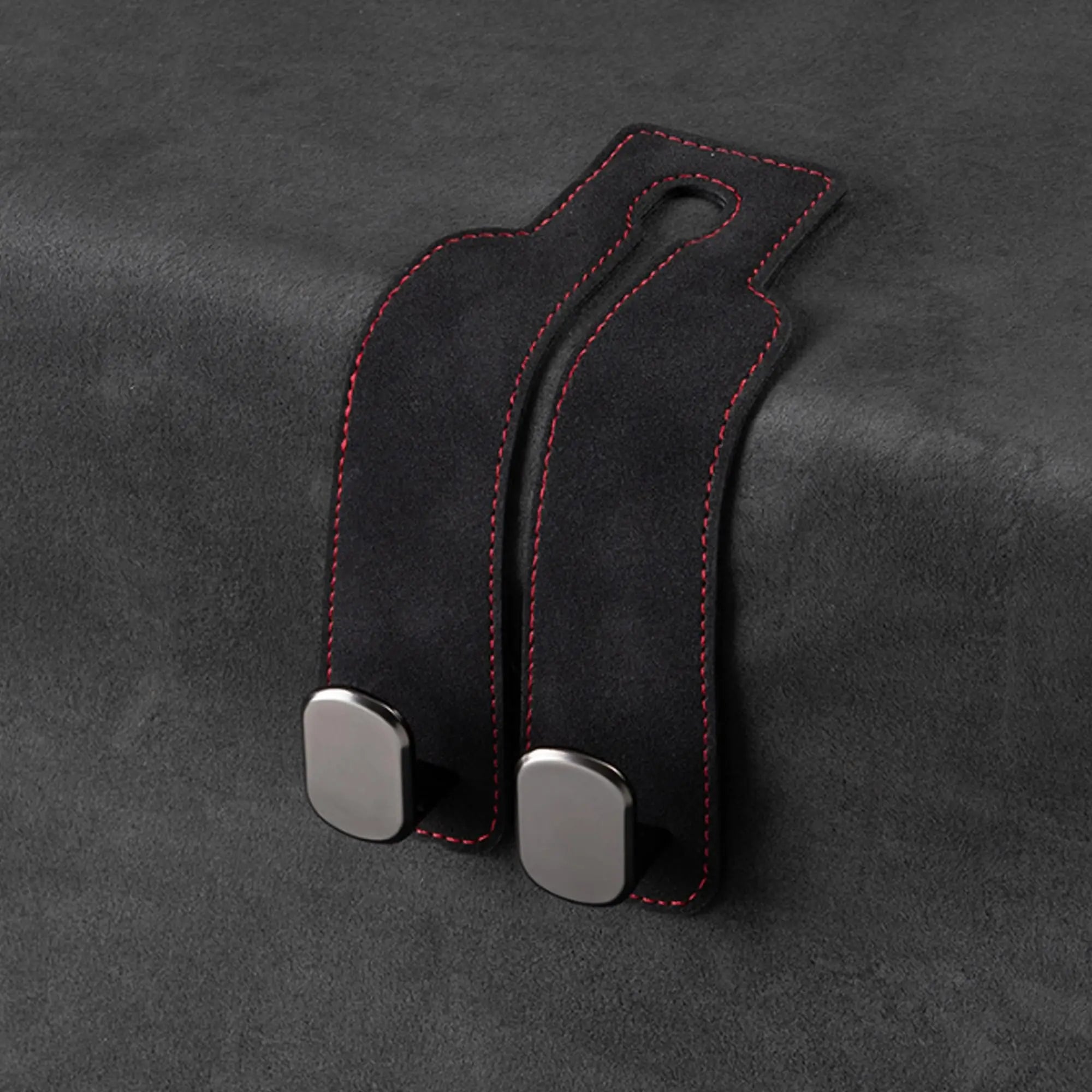 Universal 2-in-1 Car Seat Headrest Hook (Metal, Leather)