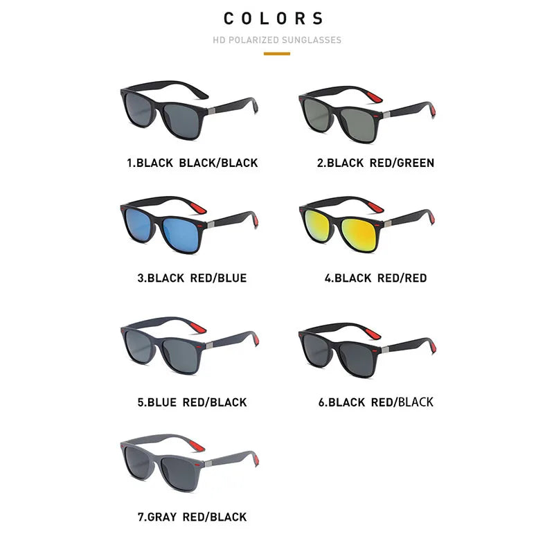 Night Vision Polarized Glasses – PC Frame Sunglasses for Day & Night Driving and Outdoor Sports
