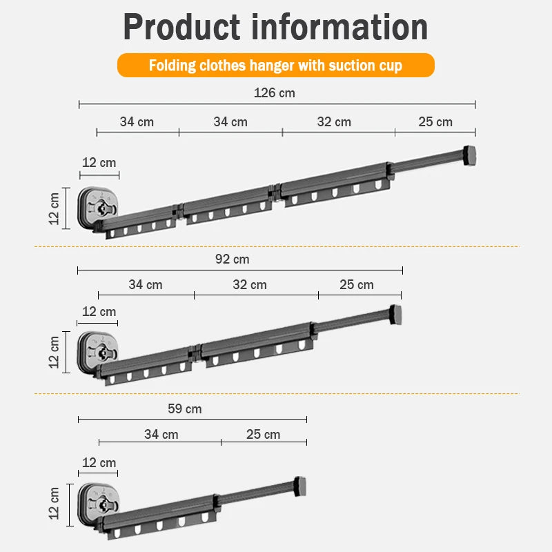 BEISHI Retractable Wall-Mount Drying Rack