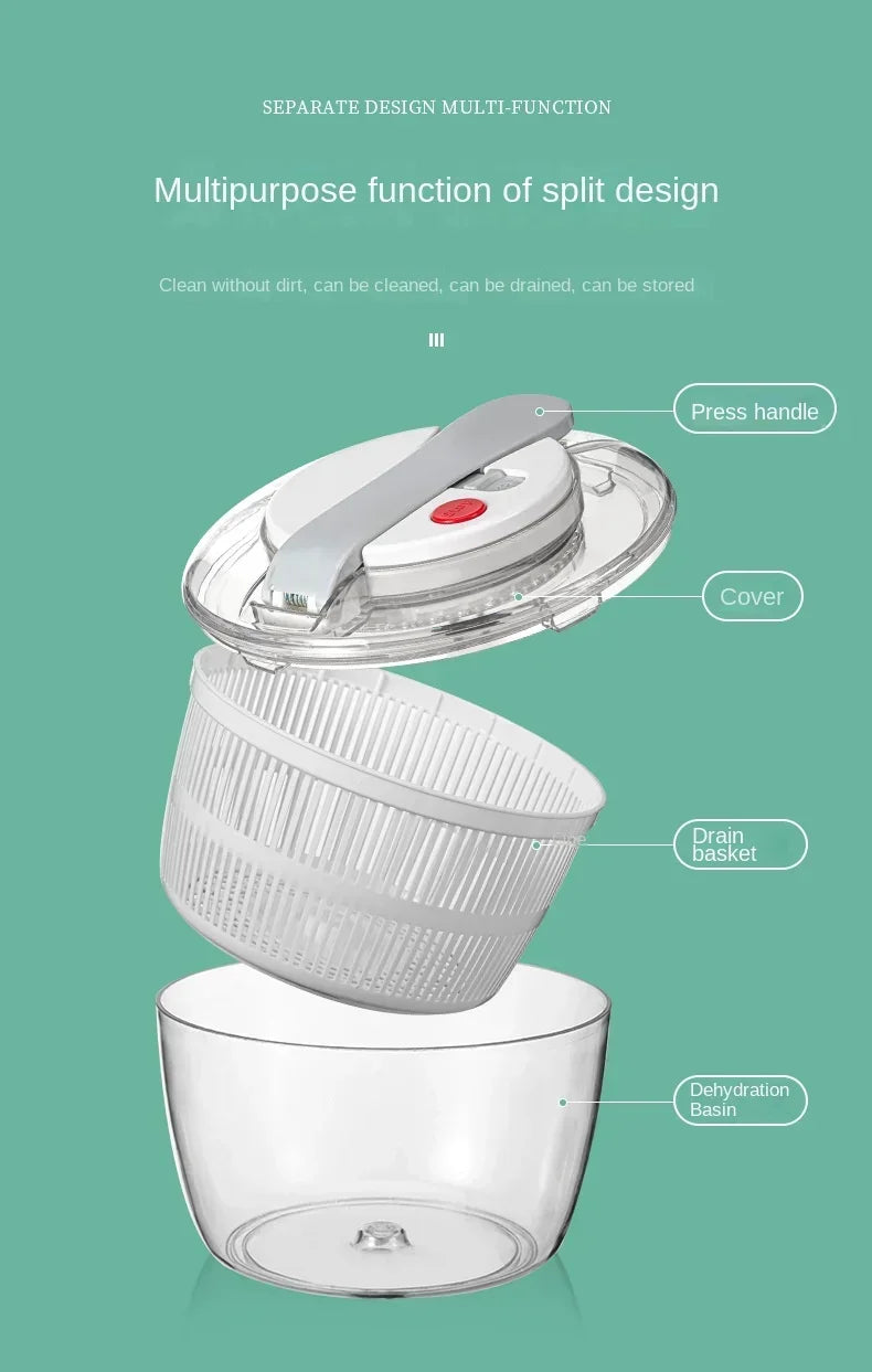 3L Multifunctional Salad Spinner & Vegetable Washer