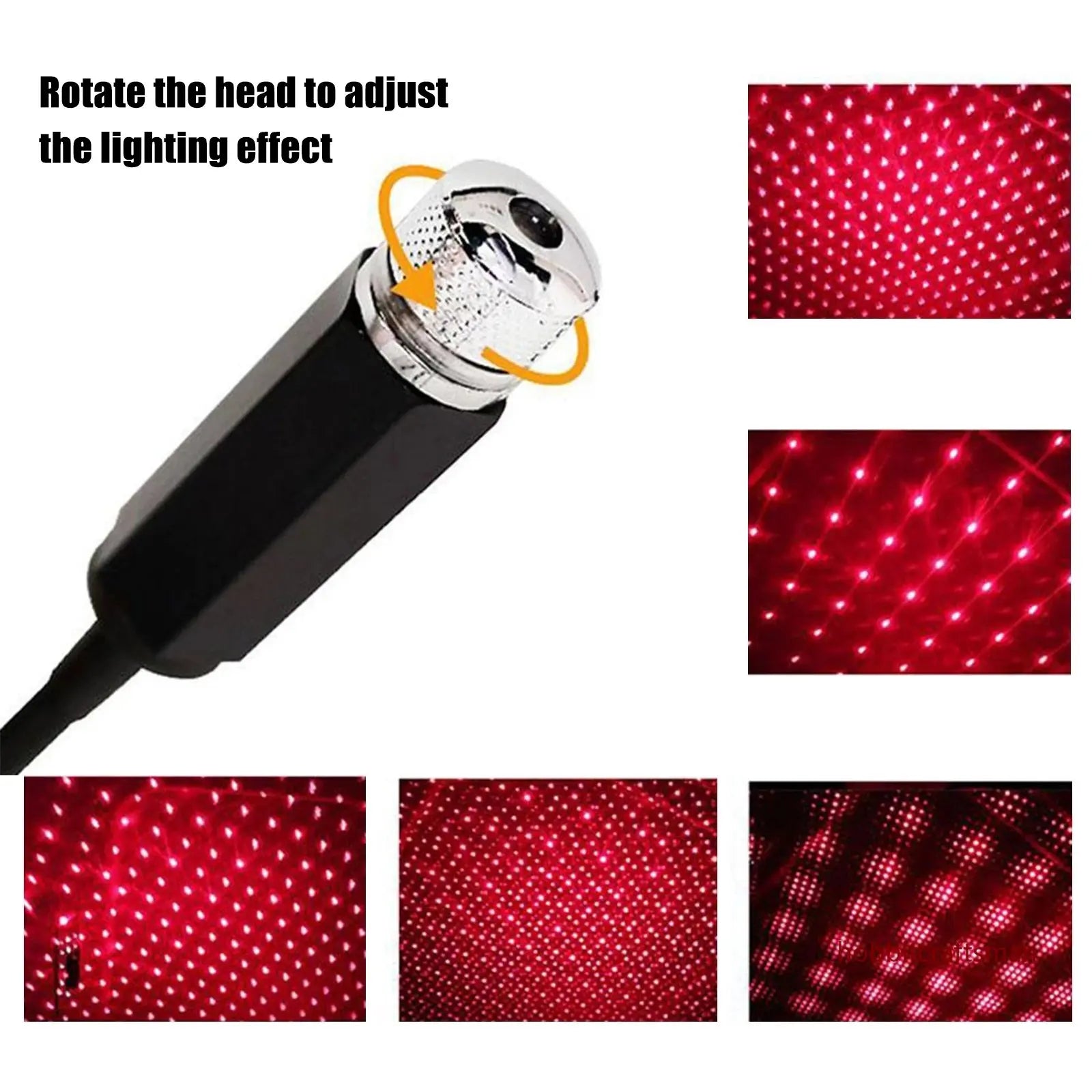 Mini LED Car Roof Star Light Projector USB Galaxy Atmosphere Lamp