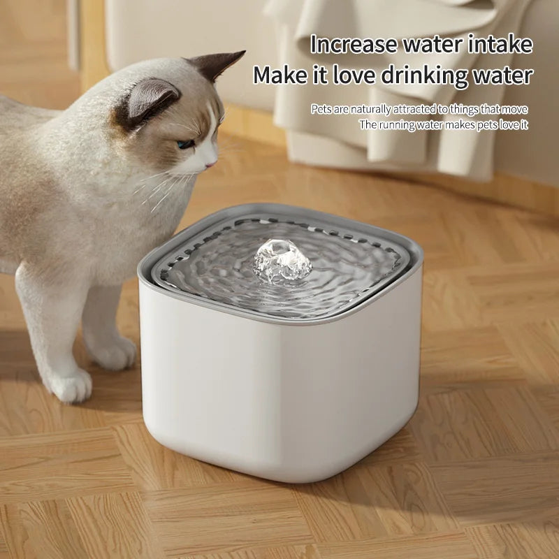 3L Cat Water Fountain – Auto Recirculate, Large Filter, USB, Mute