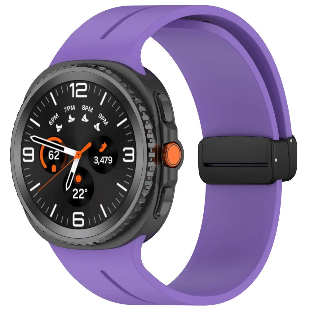 Samsung Galaxy Watch 8 Magnetic Silicone Sport Band (40–44mm, Classic 46mm)