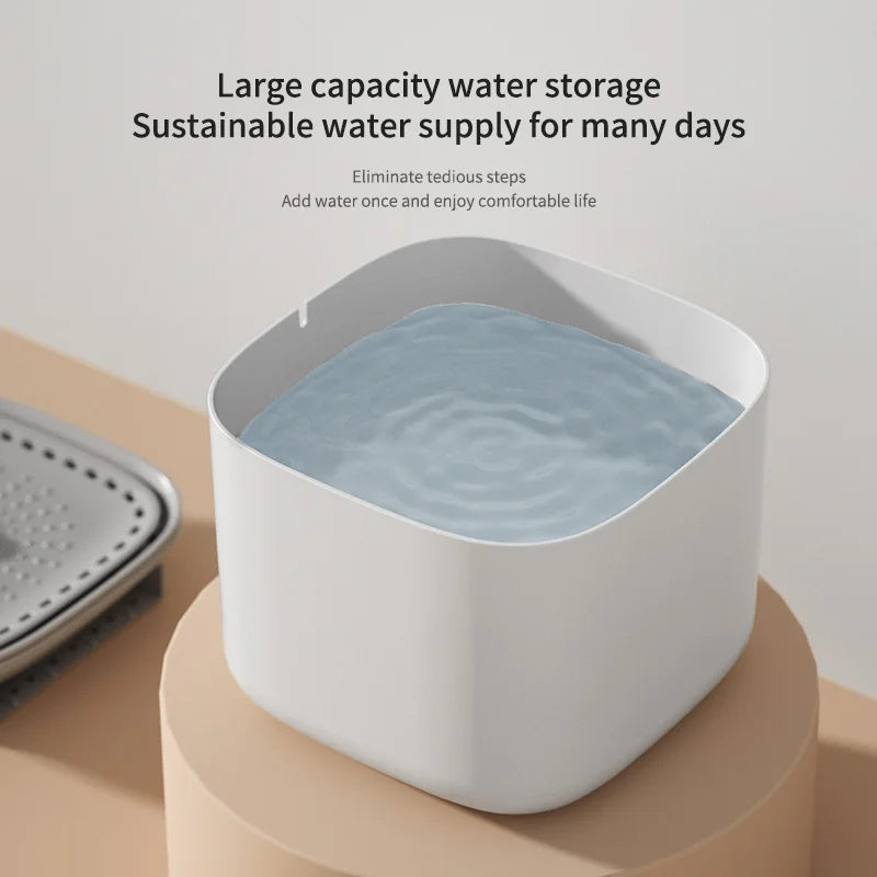 3L Cat Water Fountain – Auto Recirculate, Large Filter, USB, Mute