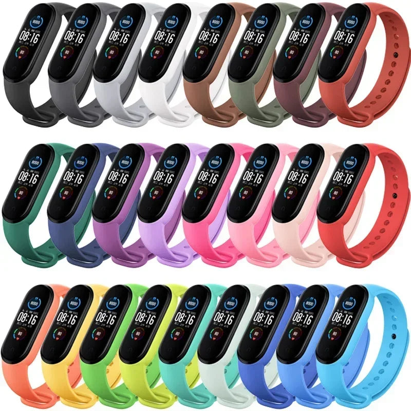 Silicone Watch Strap for Xiaomi Mi Band 3/4/5/6/7 – Replacement Wristband Accessory