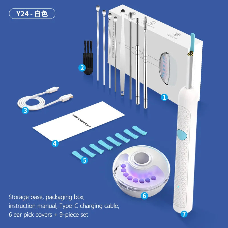025 Upgraded Visual Ear Wax Remover: Safe Ear Endoscope with 5MP Camera