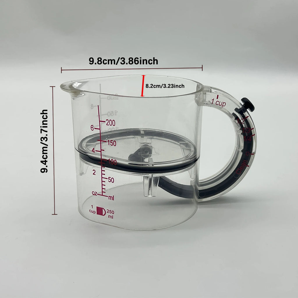 4-in-1 Adjustable Measuring Cup – Multi Kitchen Tool with Scraper Base