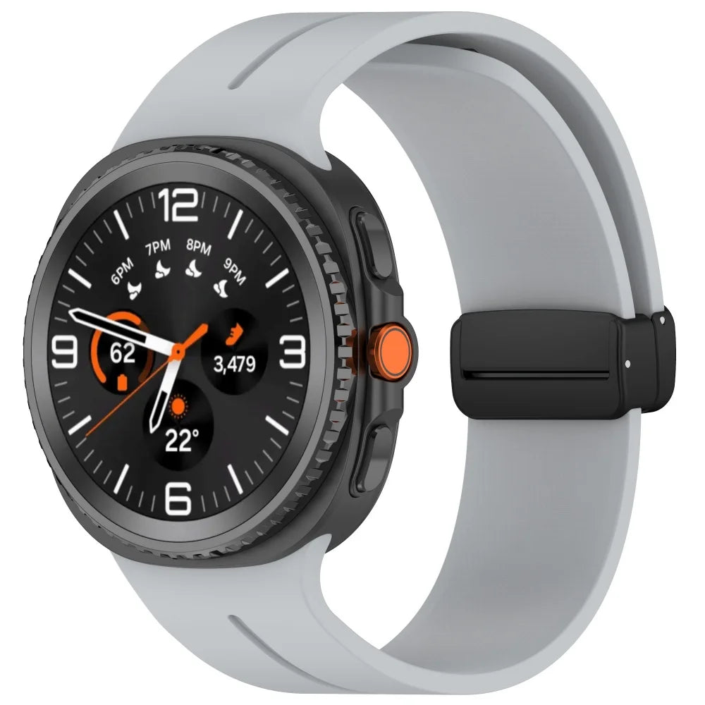 Samsung Galaxy Watch 8 Magnetic Silicone Sport Band (40–44mm, Classic 46mm)