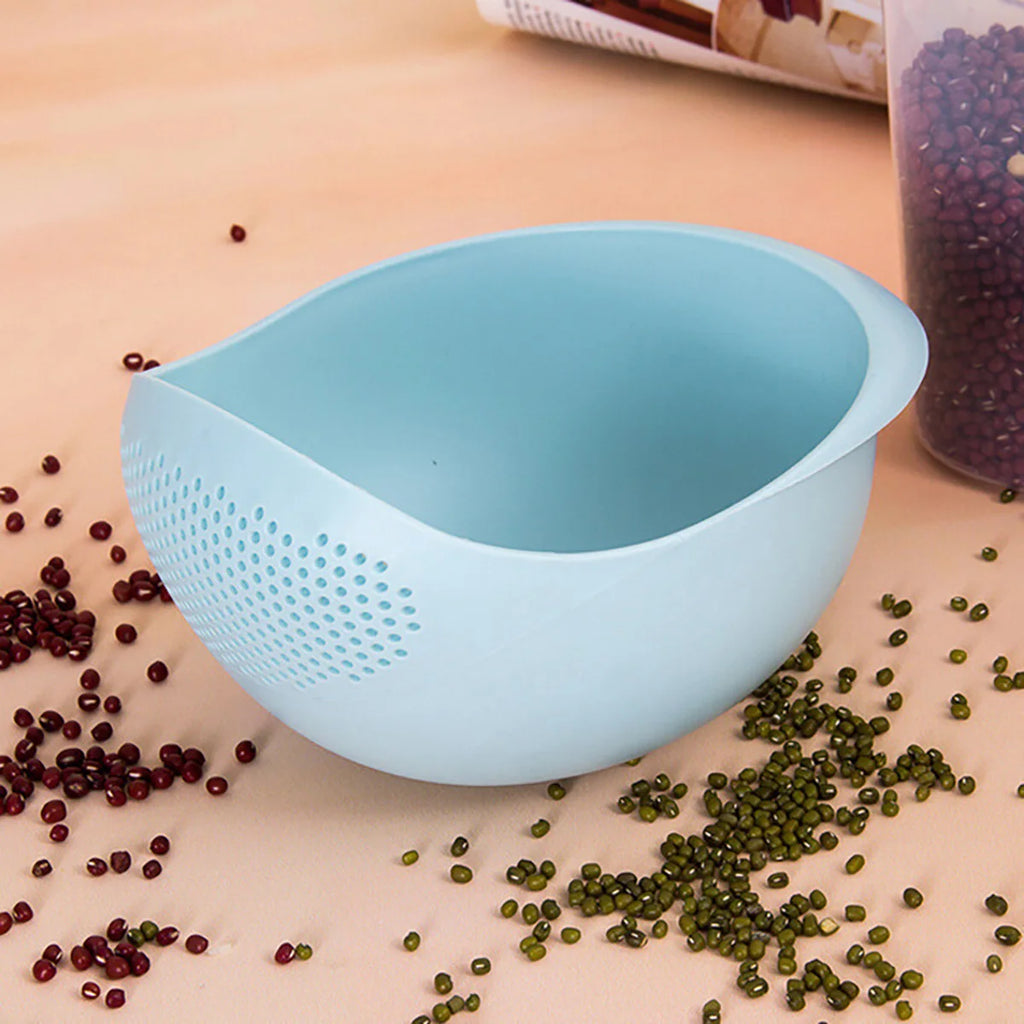 1/3 pcs – Colander Rice & Fruit Bowl with Handle, Kitchen Washing/Drain Basket