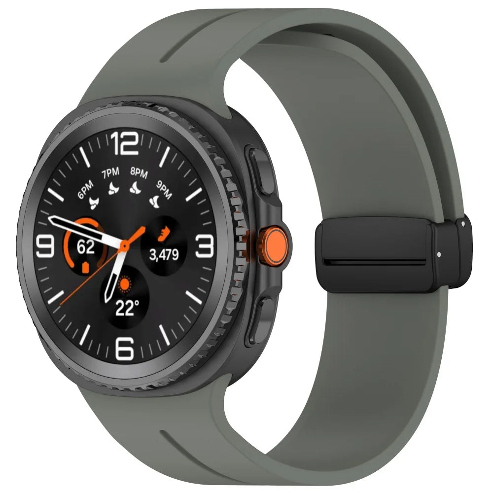 Samsung Galaxy Watch 8 Magnetic Silicone Sport Band (40–44mm, Classic 46mm)
