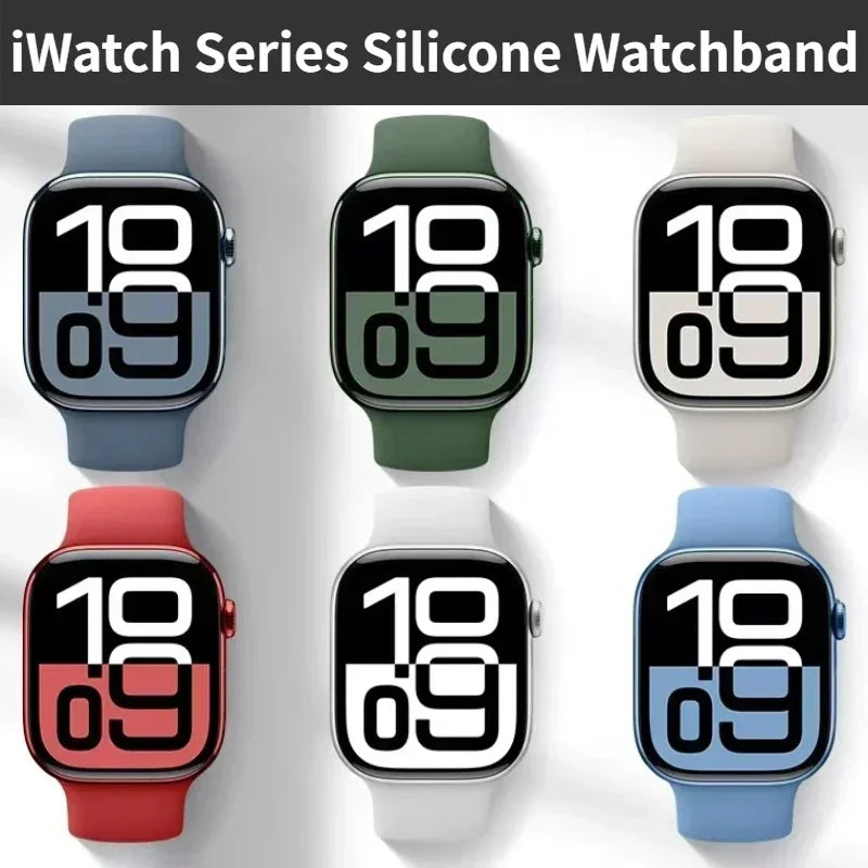 Apple Watch Silicone Strap (40–49mm, All Series)