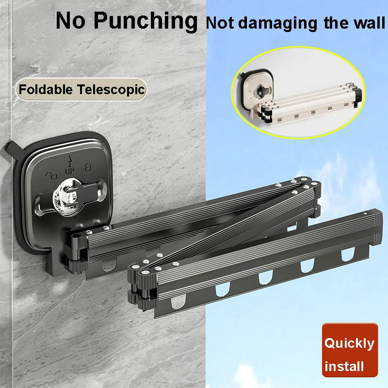 BEISHI Retractable Wall-Mount Drying Rack