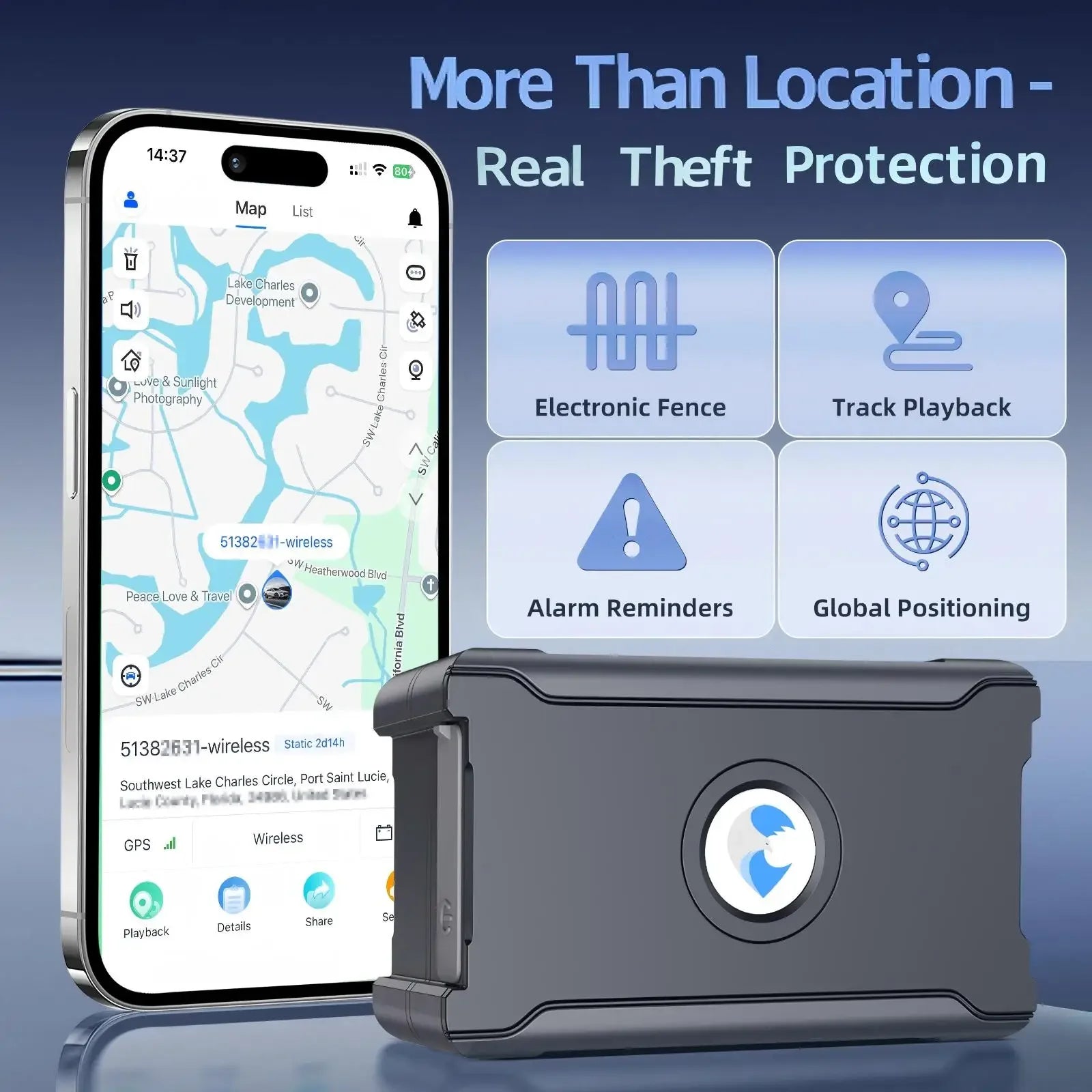 Smart Wireless GPS Car Tracker with Real-Time Tracking & Anti-Theft Protection