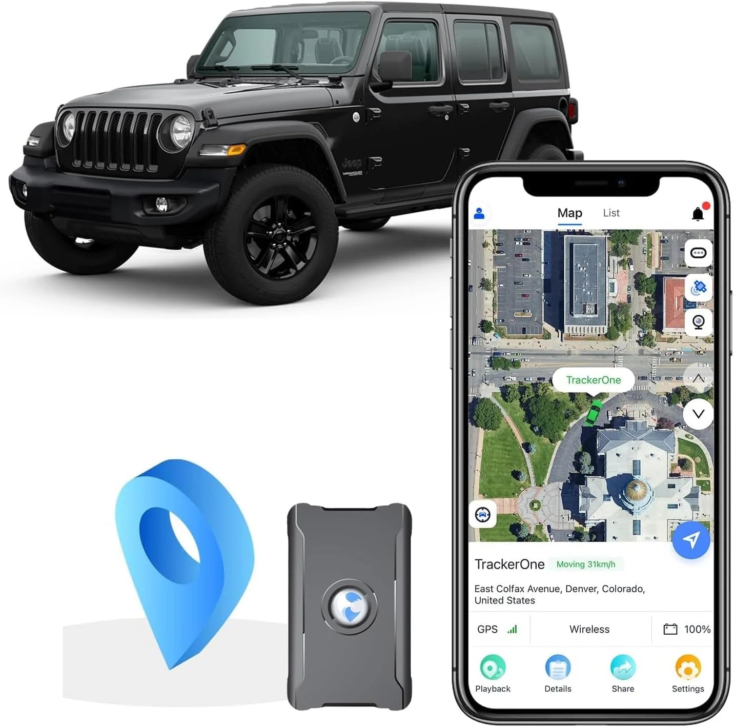 4G Vehicle GPS Tracker – Real-Time Tracking, Route Playback, Subscription Required