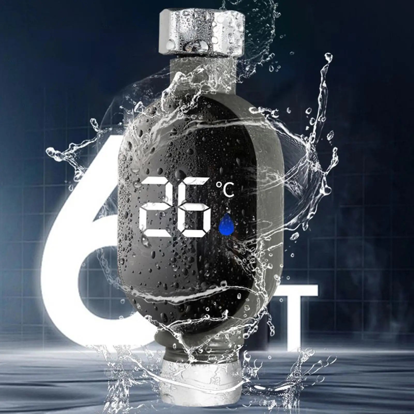 LED Digital Shower Temperature Gauge – Waterproof & Safe