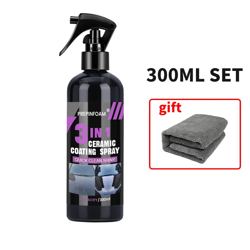 3-in-1 Car Ceramic Nano Coating  Hydrophobic Paint Polish & Protection