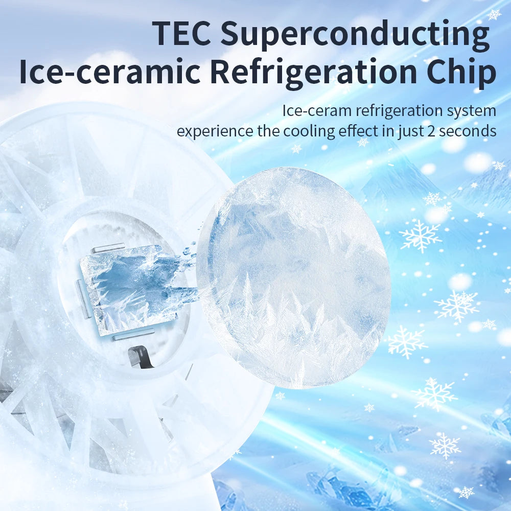 Mini Handheld Fan – USB, LED Display, 100 Speeds, Cooling Fan