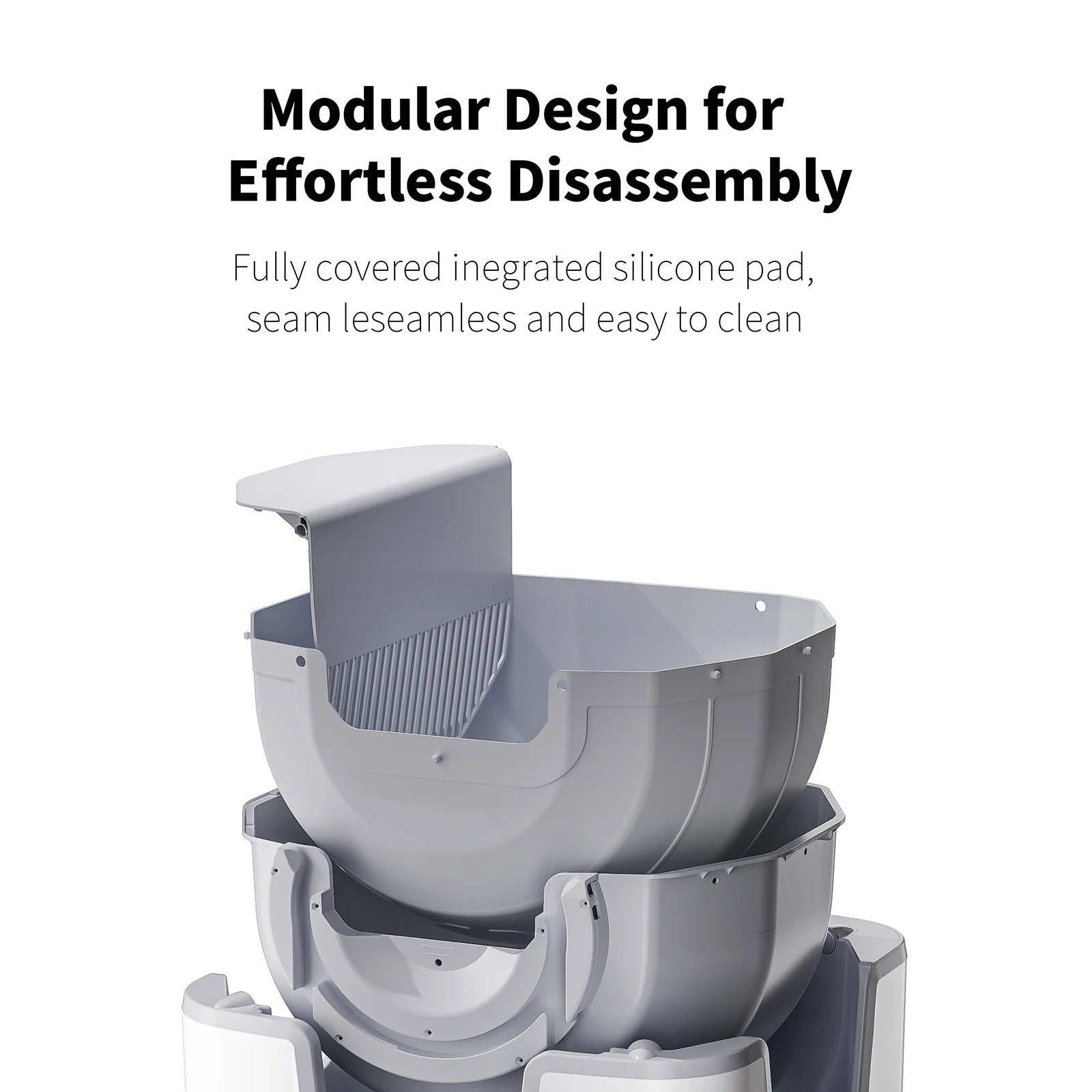 F6 Automatic Self-Cleaning Cat Litter Box – Open-Top Smart Litter System with Odor Control & Safety Protection