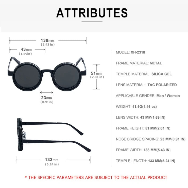 ND Polarized Sunglasses Adjustable Brightness