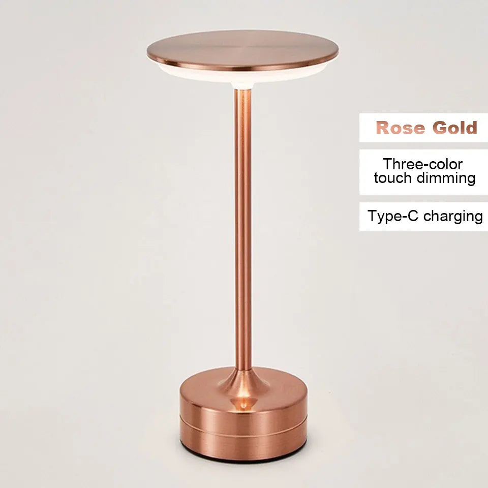 LED Touch Table Lamp – USB Rechargeable Portable Night Light