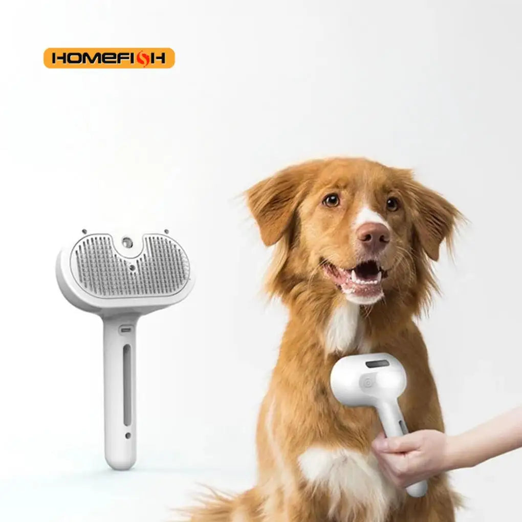 Steam Spray Dog Grooming Brush  Luxury Pet Brush