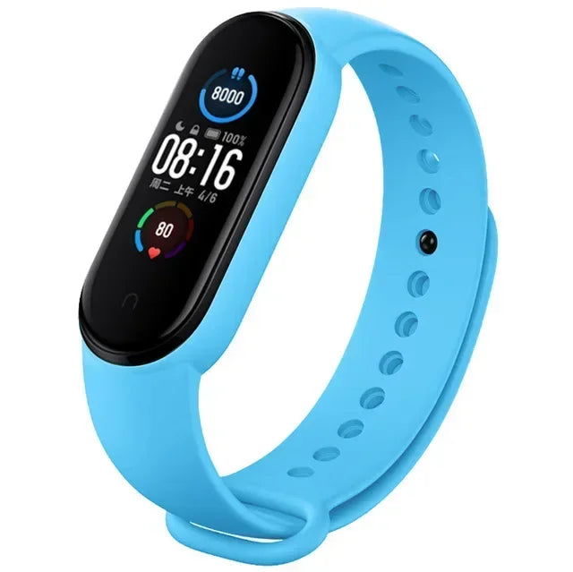 Silicone Watch Strap for Xiaomi Mi Band 3/4/5/6/7 – Replacement Wristband Accessory