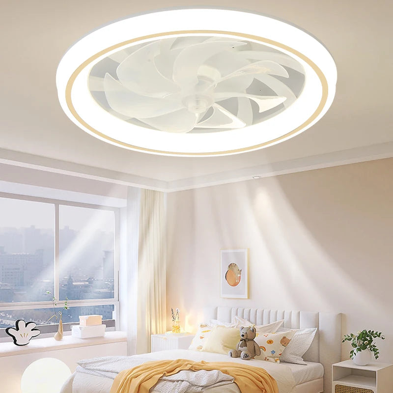 Ceiling Fan Light – Modern LED, Remote Control, Bedroom/Living Room Use