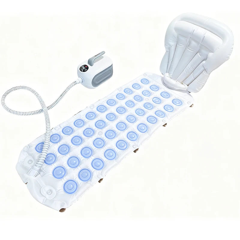 Portable Spa Bubble Bath Massager with Pillow & Anti-Slip Pad