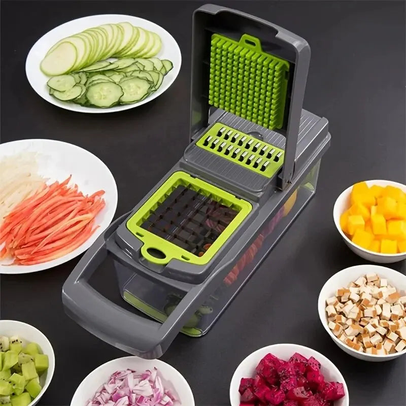 16pcs Vegetable Chopper Set – Onion & Food Slicer Dicer