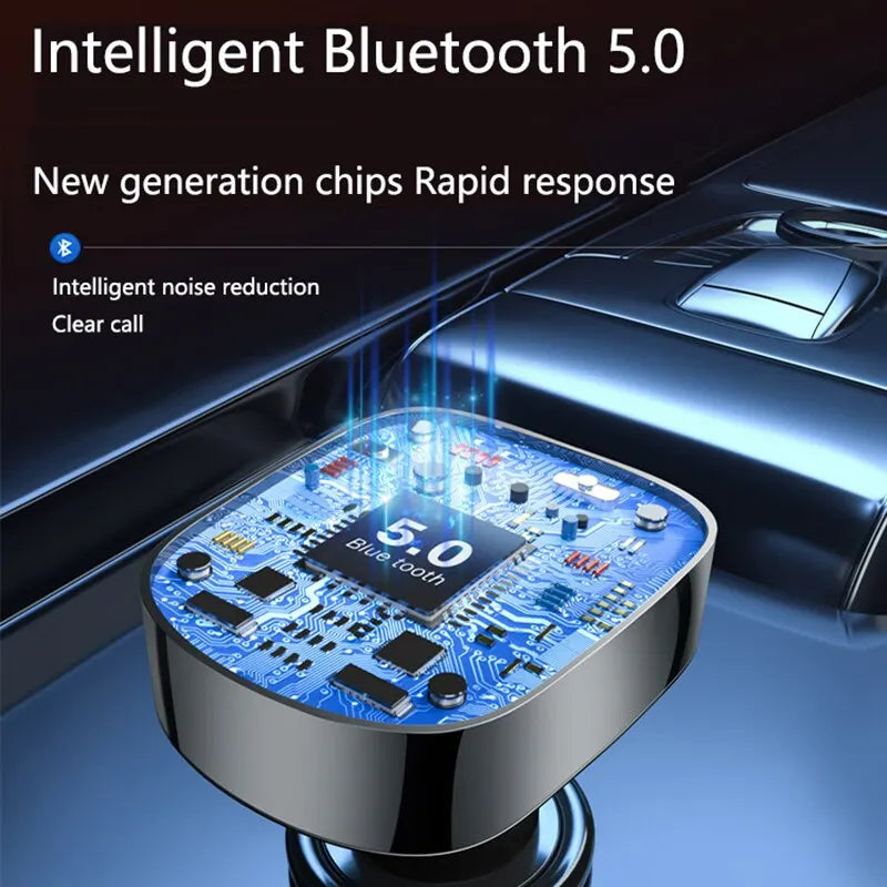 Car MP3 Player Bluetooth 5.0 FM Transmitter + Dual USB Charger