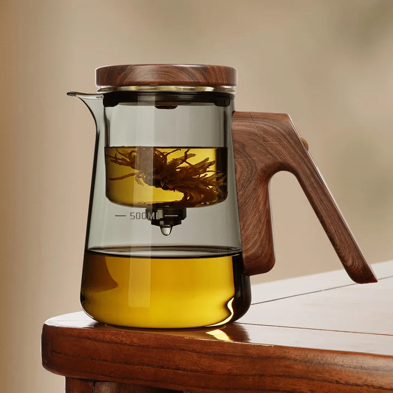 Magnetic Glass Teapot with Infuser – Elegant Smart Tea Maker for Perfect Brewing 🍵✨