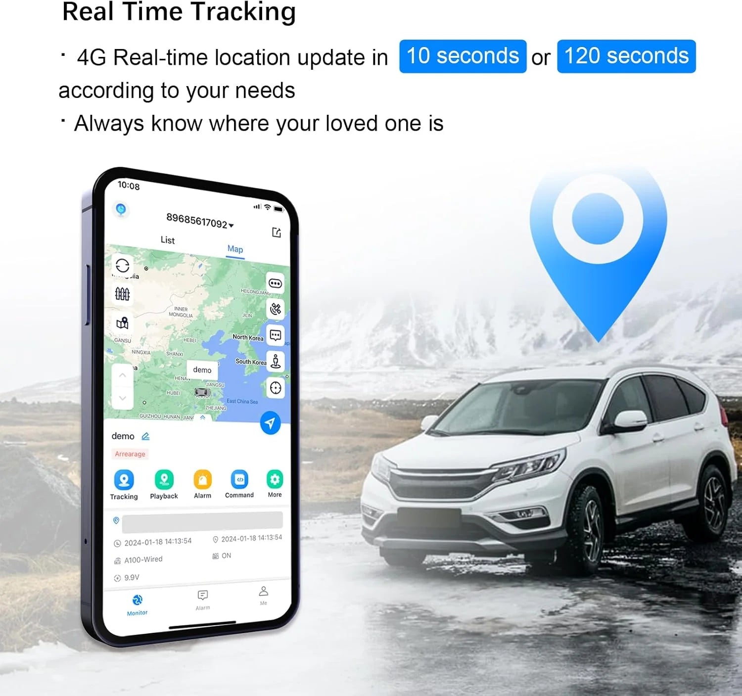 4G Vehicle GPS Tracker – Real-Time Tracking, Route Playback, Subscription Required