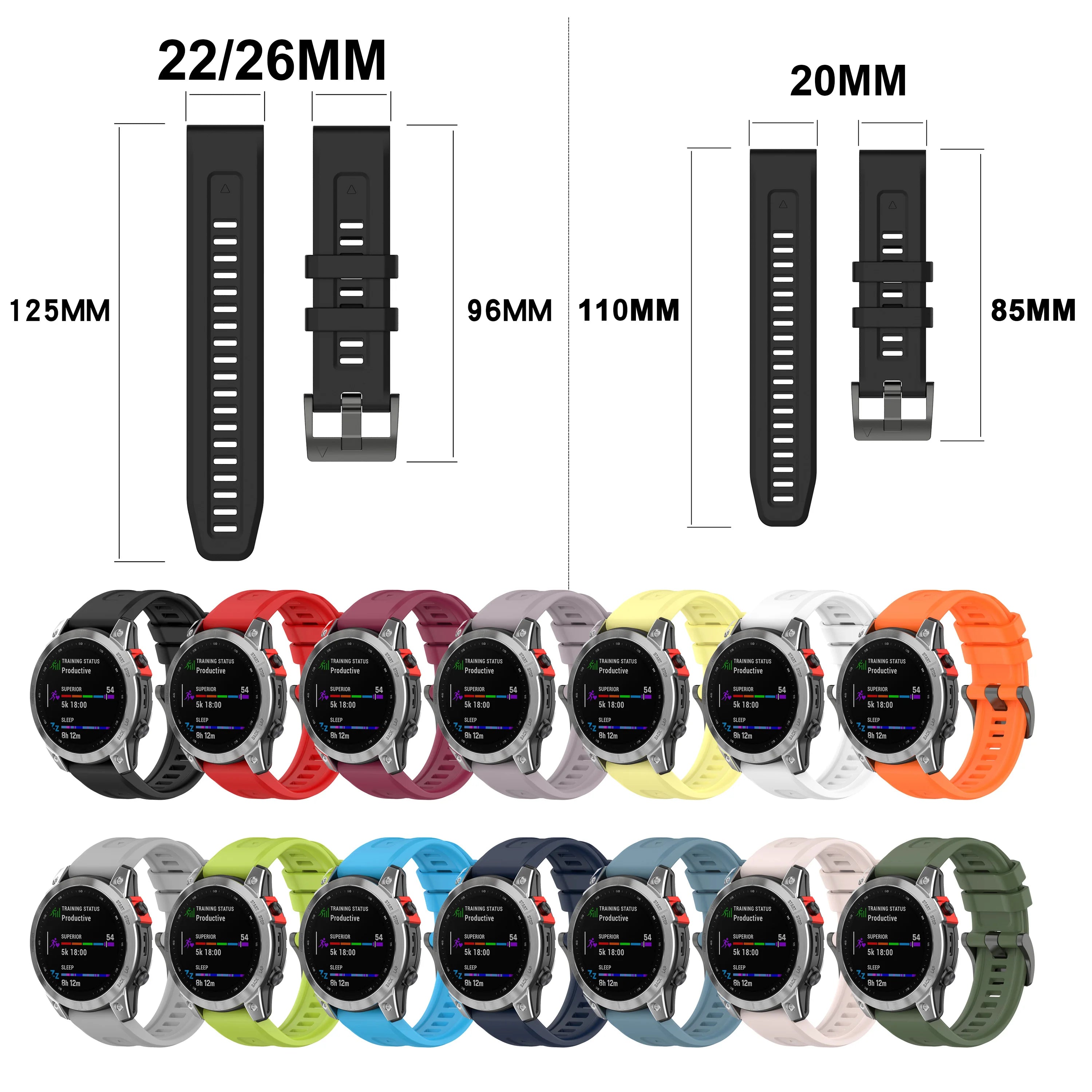 Garmin Fenix Silicone Sport Band (QuickFit 20–26mm)