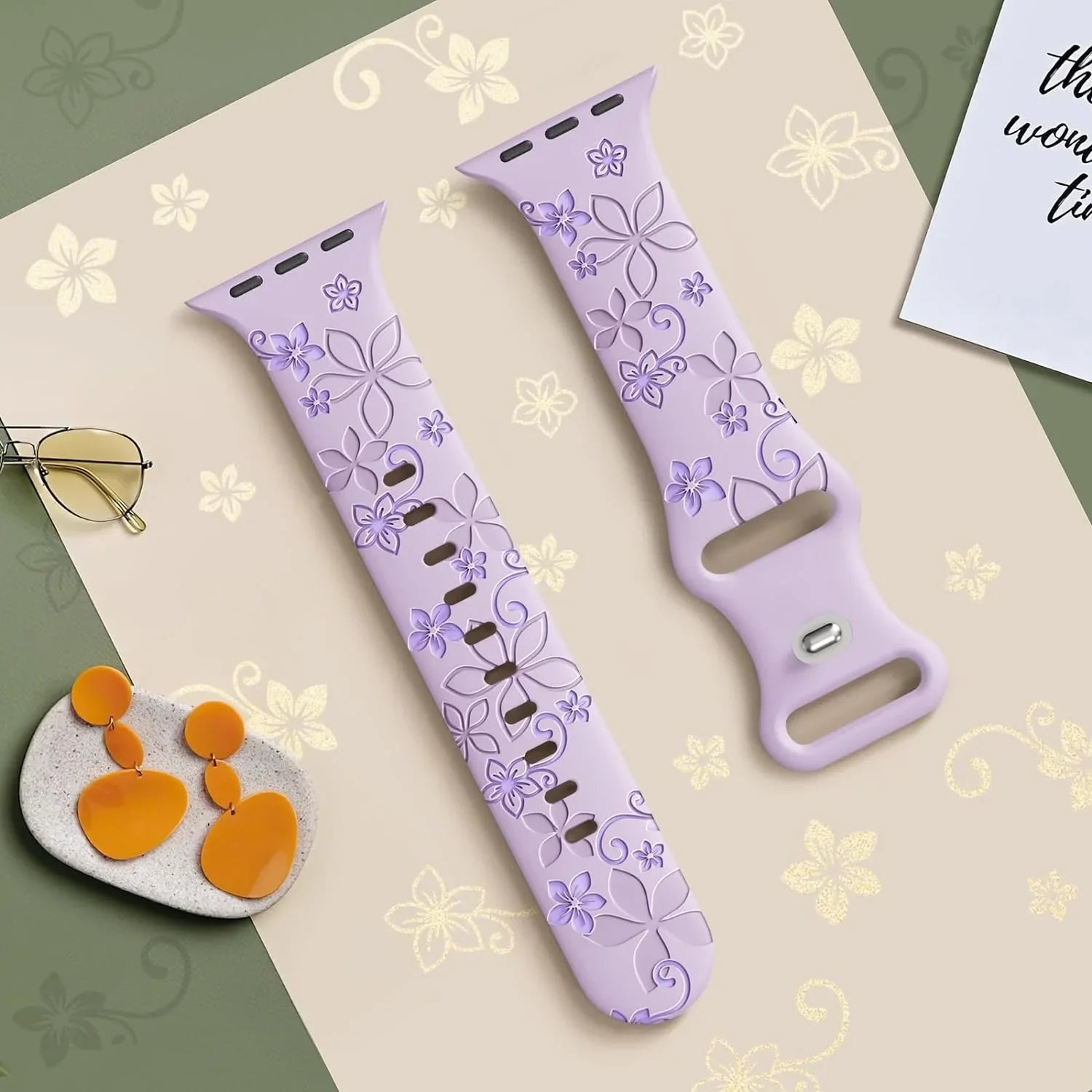 Apple Watch Engraved Silicone Band (40–49mm)