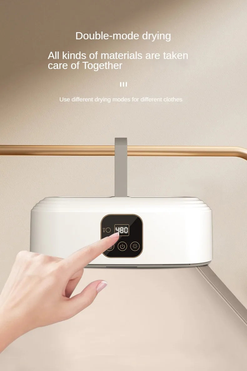“Remote Control Electric Clothes Dryer – Multifunctional, Warm Air, Timer