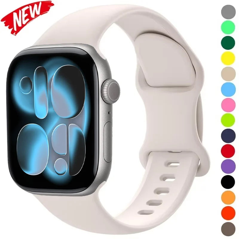 Apple Watch Silicone Strap (40–49mm, All Series)