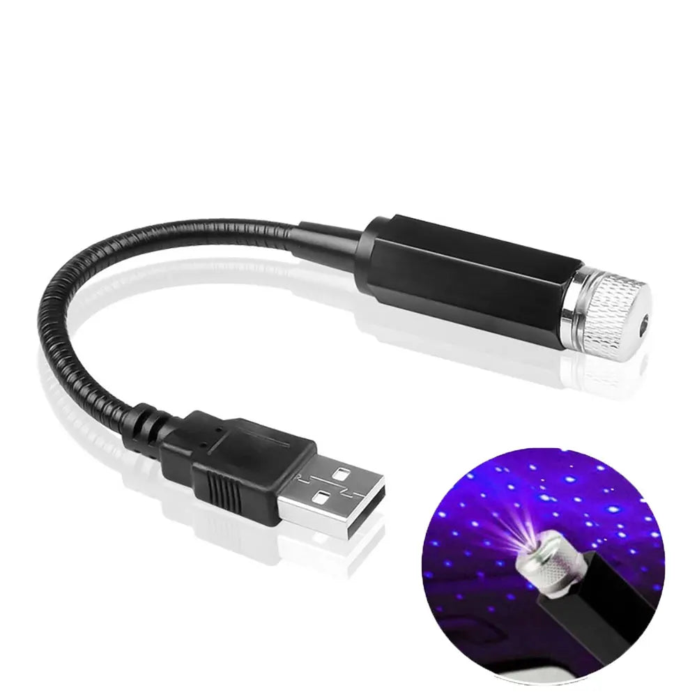 Mini LED Car Roof Star Light Projector USB Galaxy Atmosphere Lamp