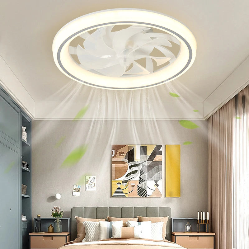 Ceiling Fan Light – Modern LED, Remote Control, Bedroom/Living Room Use