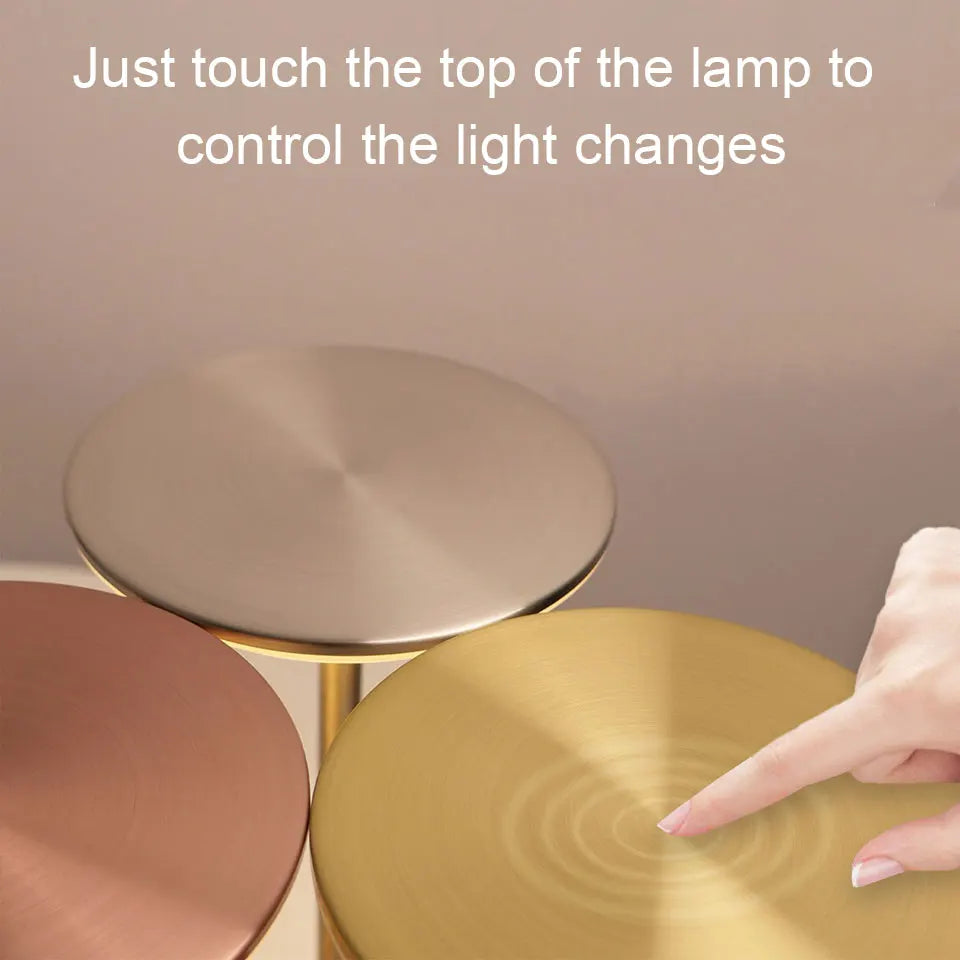 LED Touch Table Lamp – USB Rechargeable Portable Night Light