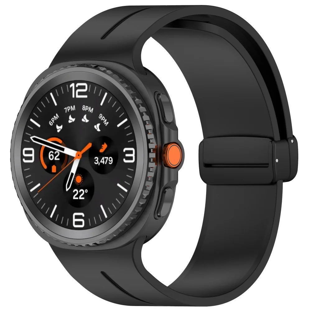 Samsung Galaxy Watch 8 Magnetic Silicone Sport Band (40–44mm, Classic 46mm)