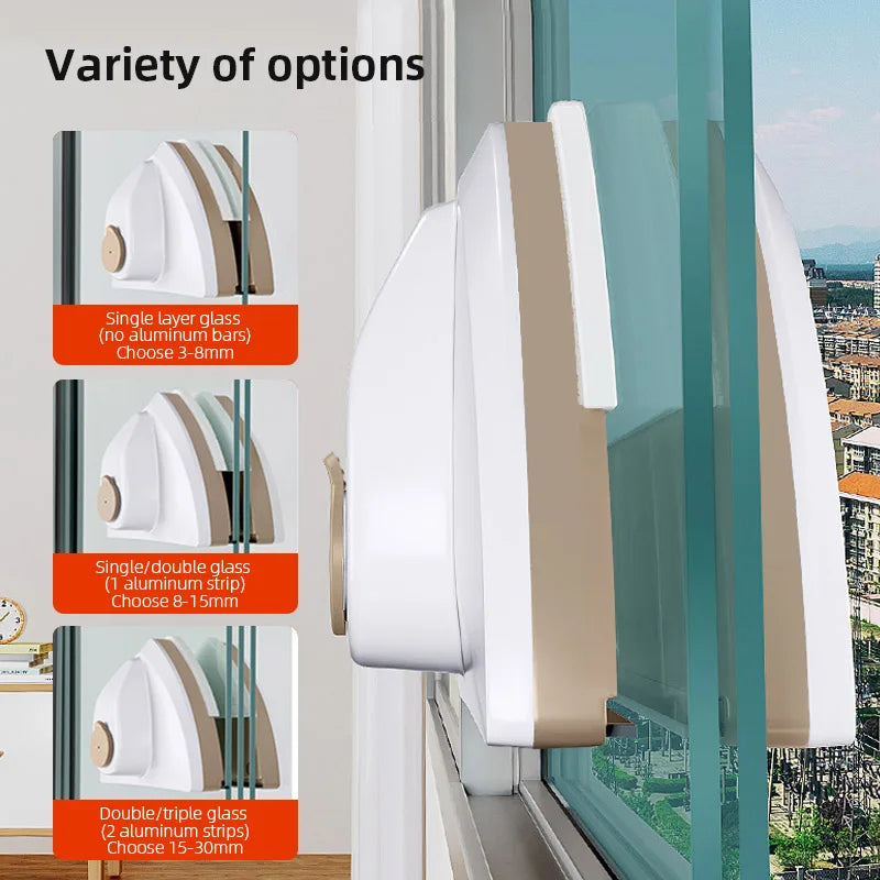 Magnetic Double-Layer Glass Window Cleaner – Home Use