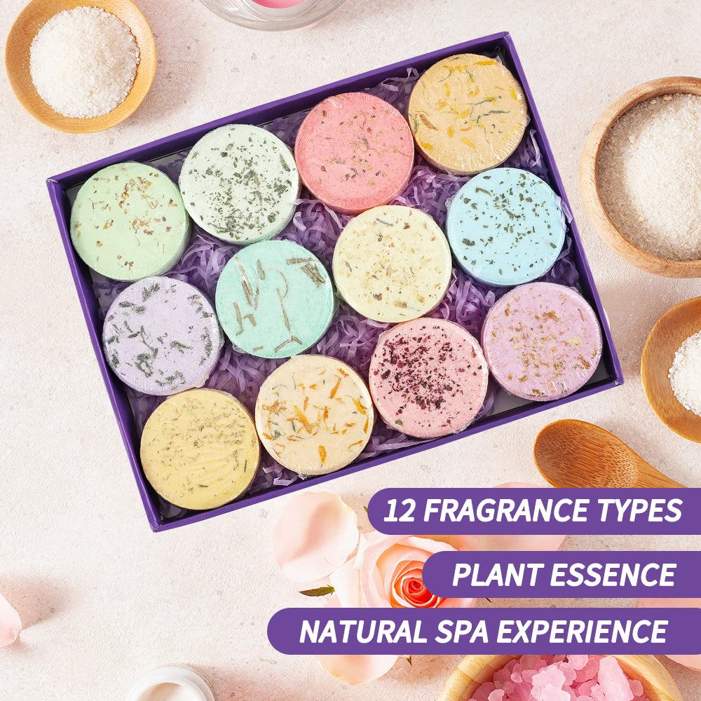 Viral Self-Care Gift 🎁 – 12 Pack Aromatherapy Shower Steamers for Relaxation & Stress Relief 💆‍♀️