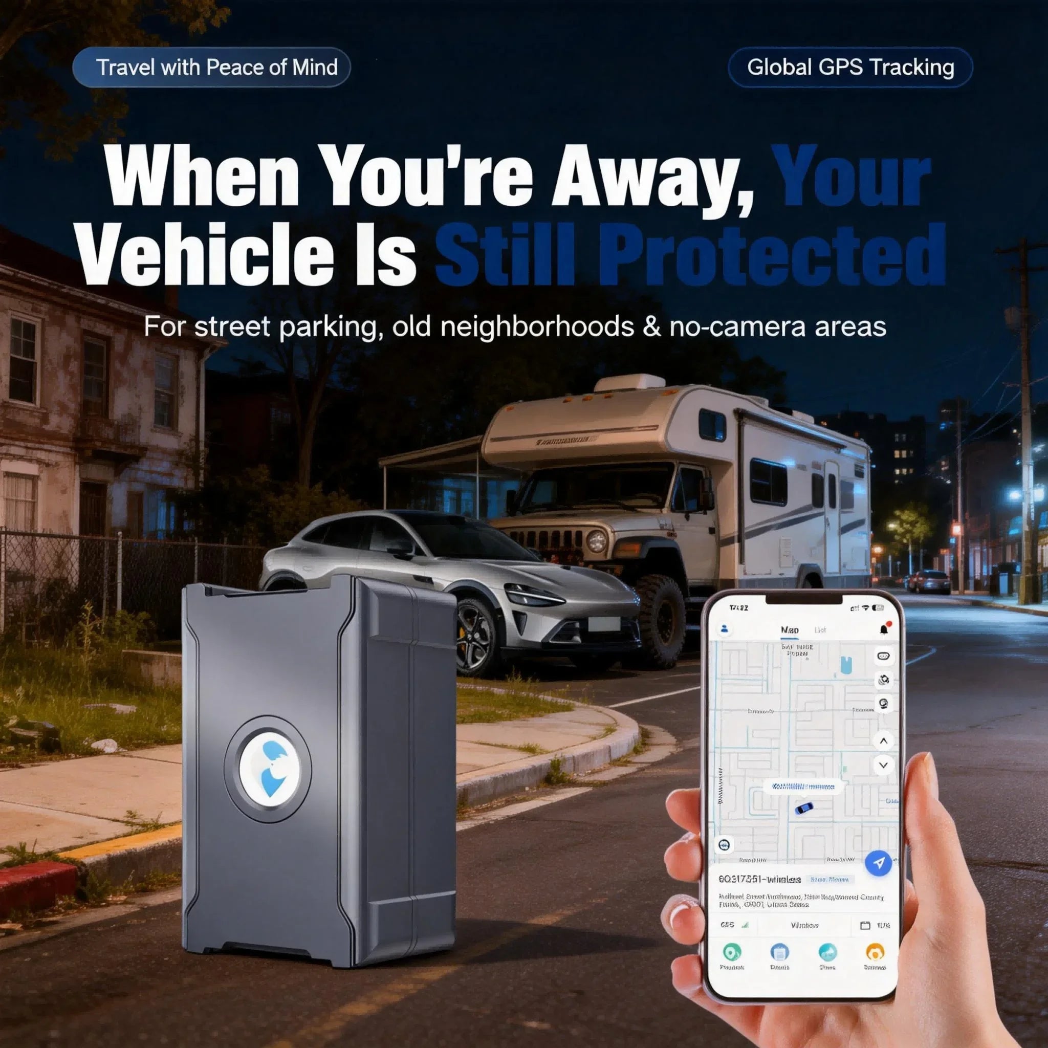 Smart Wireless GPS Car Tracker with Real-Time Tracking & Anti-Theft Protection