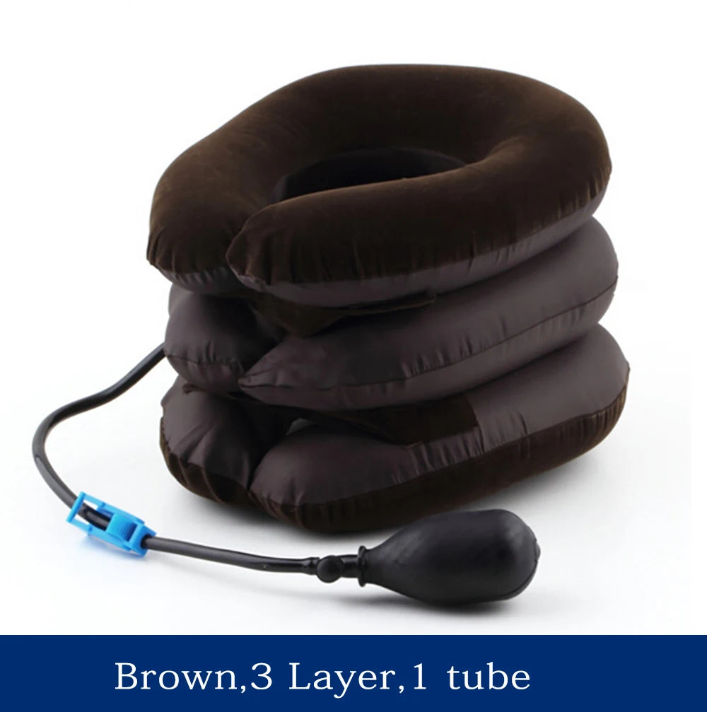 Inflatable 3-Layer Neck Brace for Pain Relief