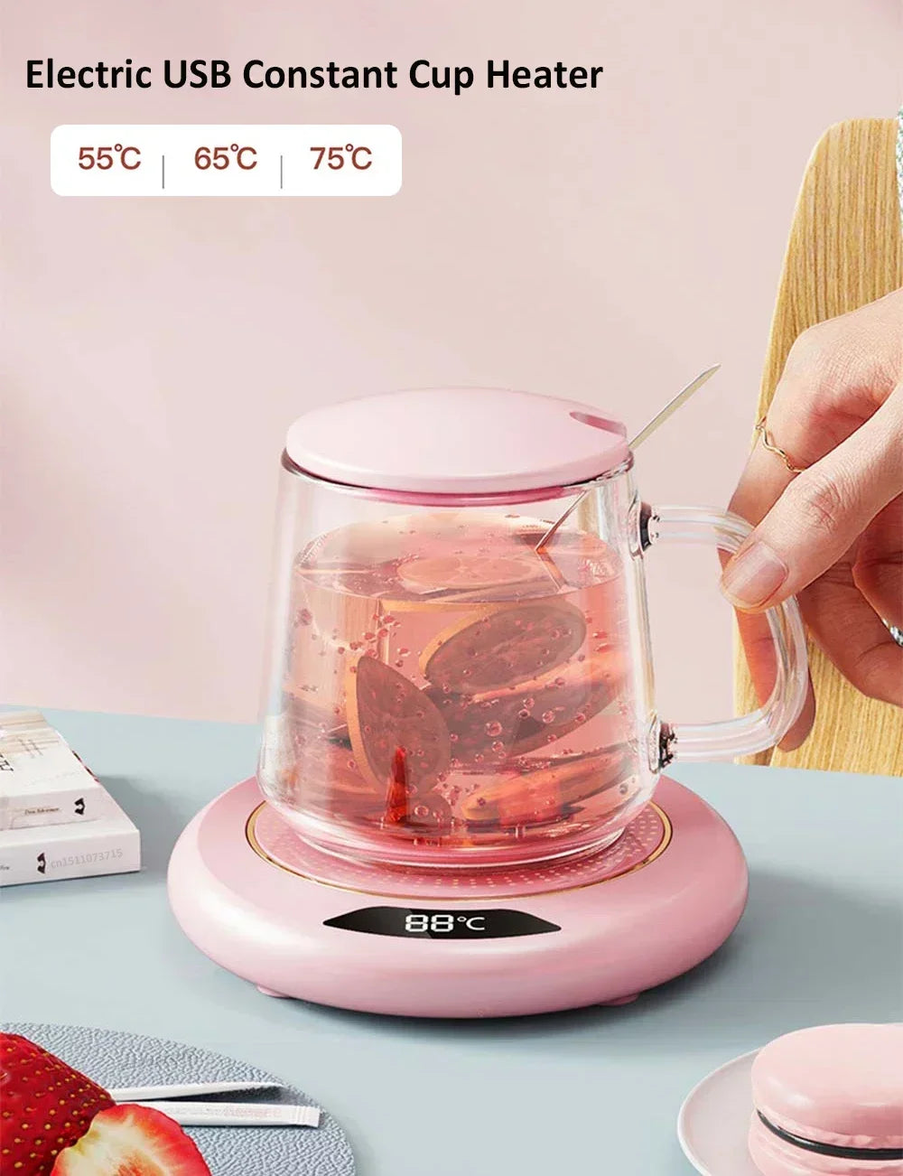 Smart Heated Mug Coaster with 3 Temperature Levels