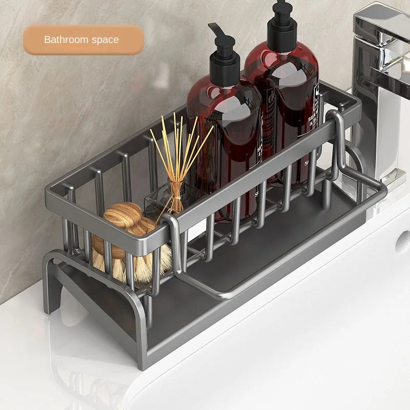 Kitchen Sink Sponge & Cleaning Cloth Storage Rack