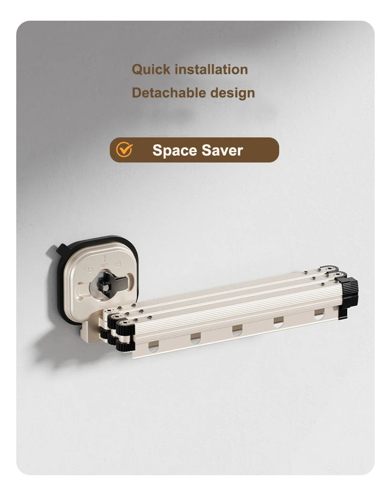 BEISHI Retractable Wall-Mount Drying Rack