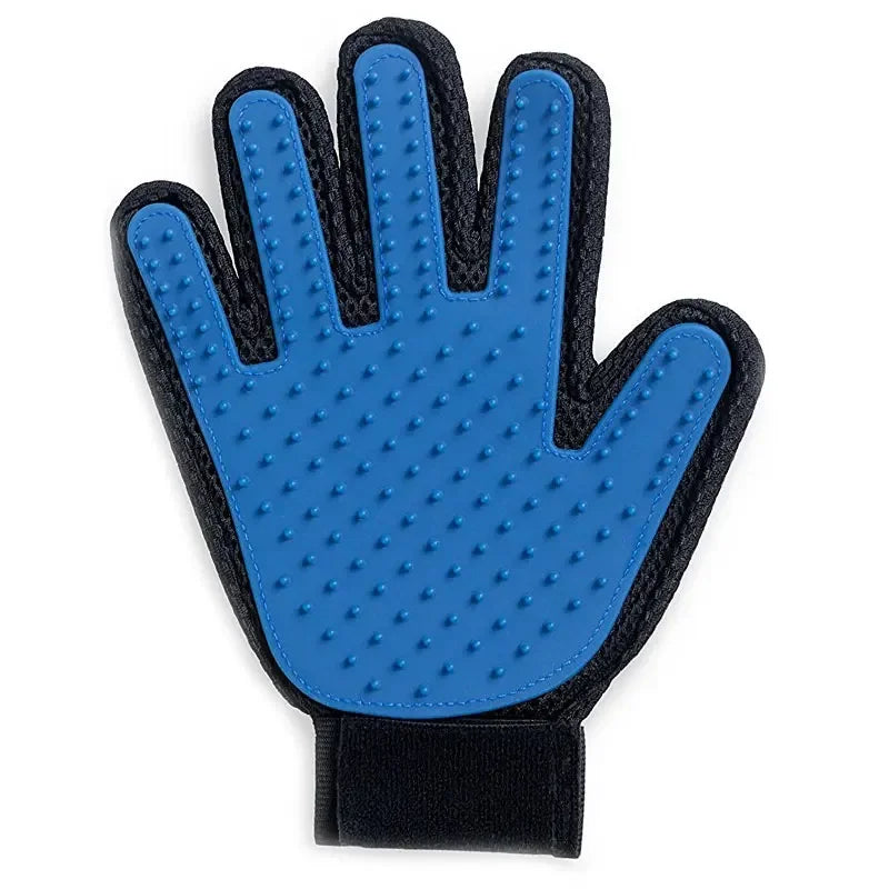 Silicone Pet Grooming Gloves – Hair Brush & Remover for Dogs & Cats